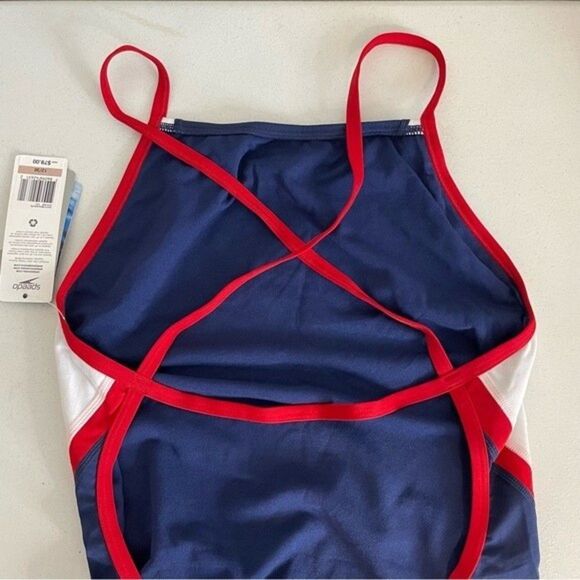 Speedo Women's Navy Endurance + Launch Splice One Piece Swimsuit Size 12/38 New - Picture 6 of 12